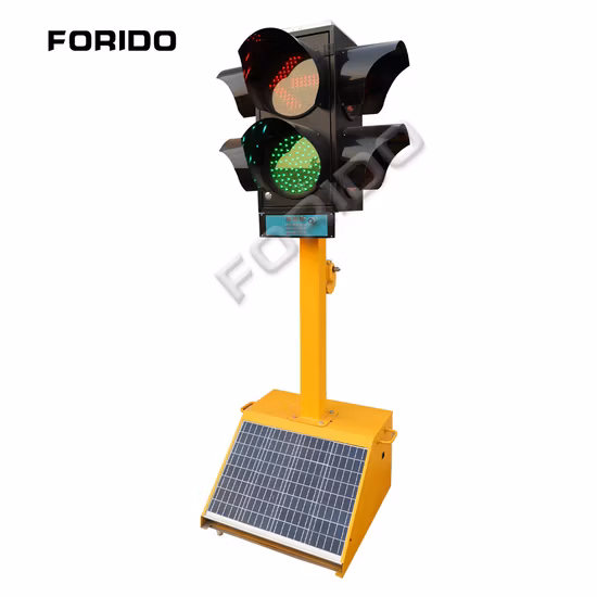 Luz peatonal roja y verde con poste de luz LED de señal de tráfico