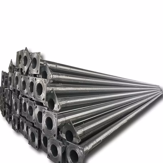 Hepu Solar/LED/alto/mástil farola/iluminación/lámpara redonda/octógono poligonal cónico Q235/345 caliente/DIP/poste de acero galvanizado