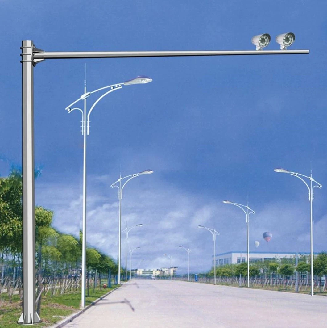 Galvanized Traffic and Telescopic CCTV Camera Mast Steel Pole for Monitoring