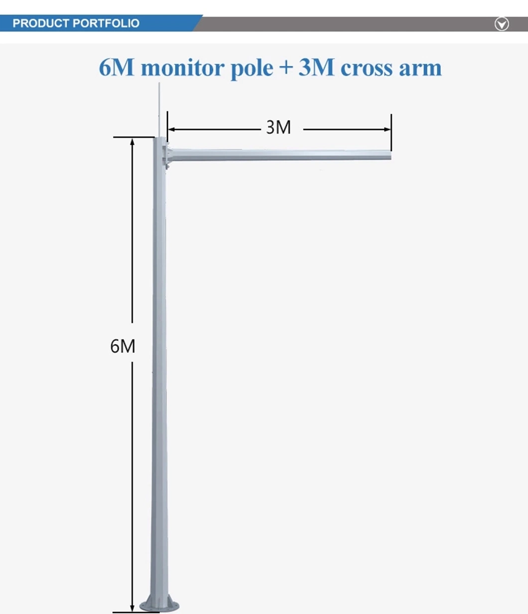 Galvanized Steel Pole Security Monitoring CCTV Camera Monitor Poles