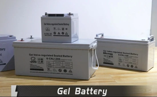 Almacenamiento recargable Li del gel del sistema de energía solar de la compatibilidad del inversor del gel 12V/100ah/150/200 /250ah de la larga vida