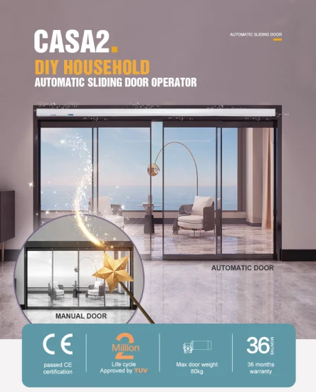 Puerta corredera automática Casa2 Smart Home Light Sistema automático de apertura de puerta corredera